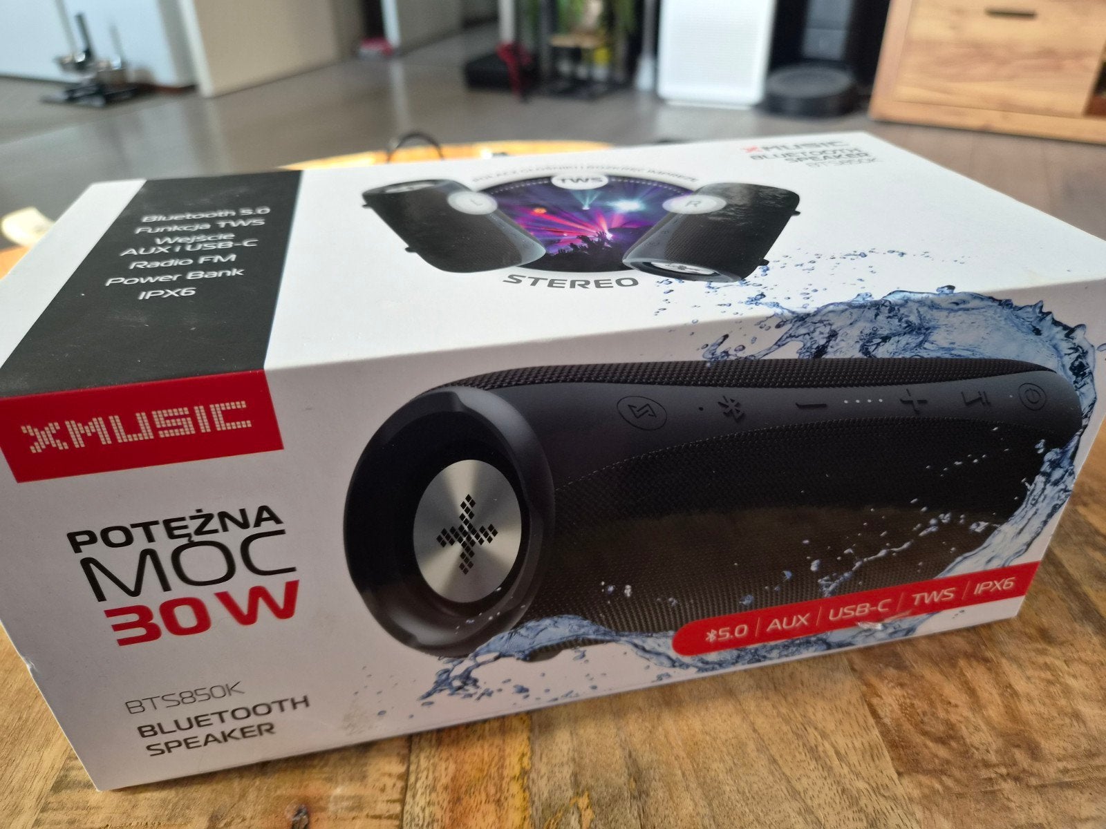 Xmusic BTS850K Bluetooth Speaker - 30W, IPX6 Waterdicht