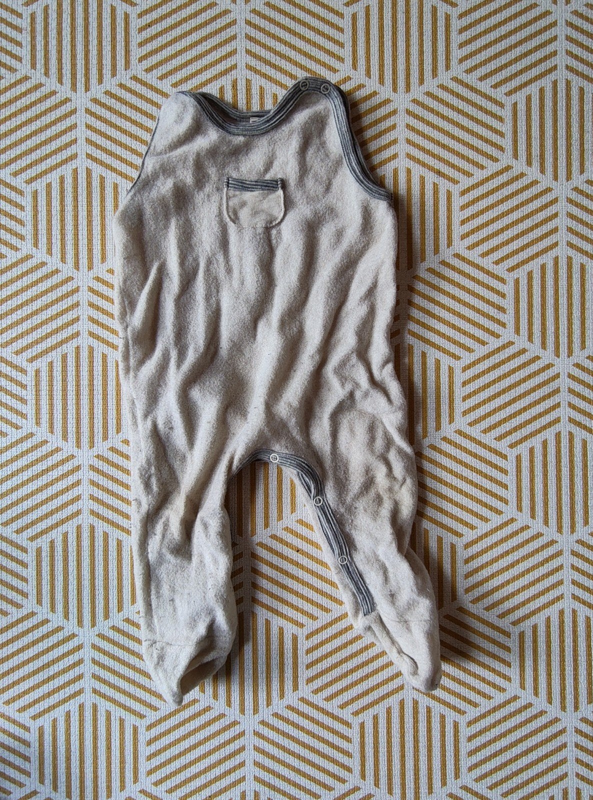 Hessnatur 100% scheerwol romper, 6-12 maanden, Nacht- of Onderkleding, Jongetje of Meisje, Hessnatur, Ophalen of Verzenden