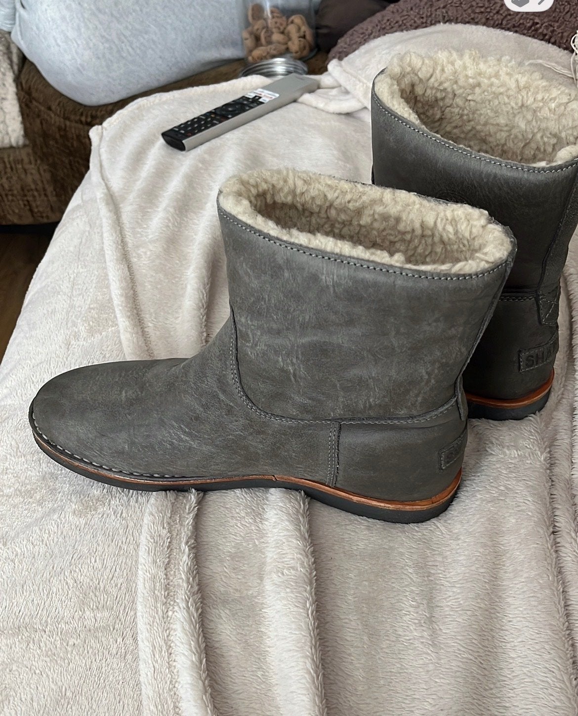 Shabbies Amsterdam gevoerde laarzen - Maat 39, Kleding | Dames, Lage of Enkellaarzen, Nieuw, Ophalen of Verzenden, Grijs