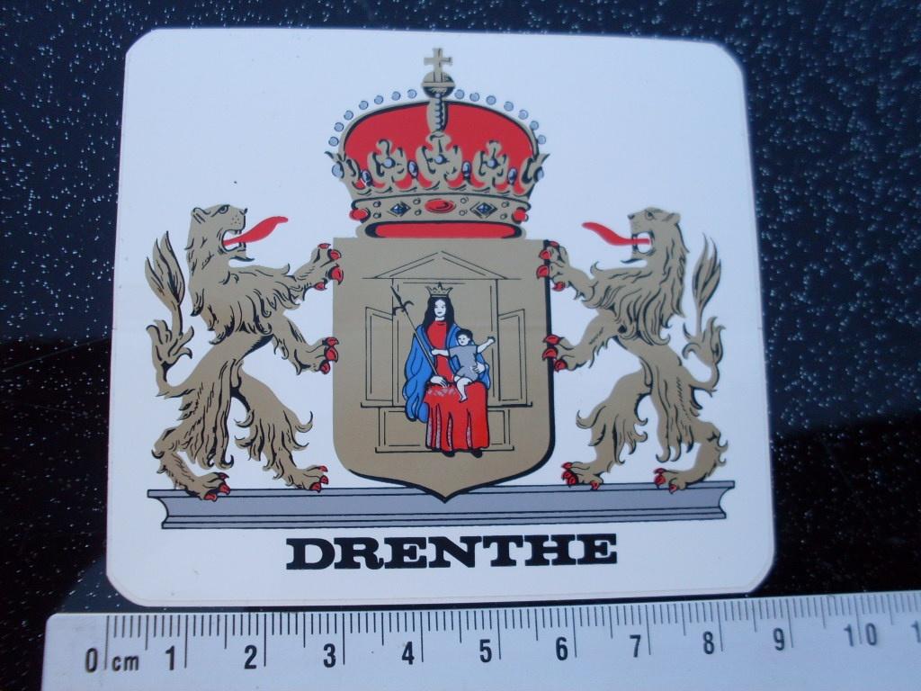 sticker provincie drenthe drente logo embleem wapen, Verzenden, Zo goed als nieuw, Overige typen