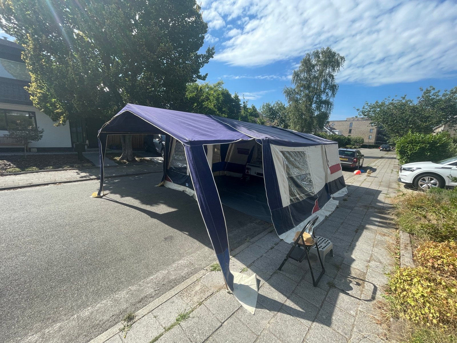 Jamet Arizone vouwwagen - Compleet en klaar voor avontuur!, Caravans en Kamperen, Ophalen, Blauw, Aanwezig, Meer dan 6