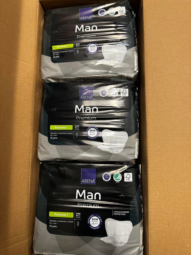 Abena incontinentie inlegger man Premium Formula 1, Ophalen of Verzenden, Nieuw