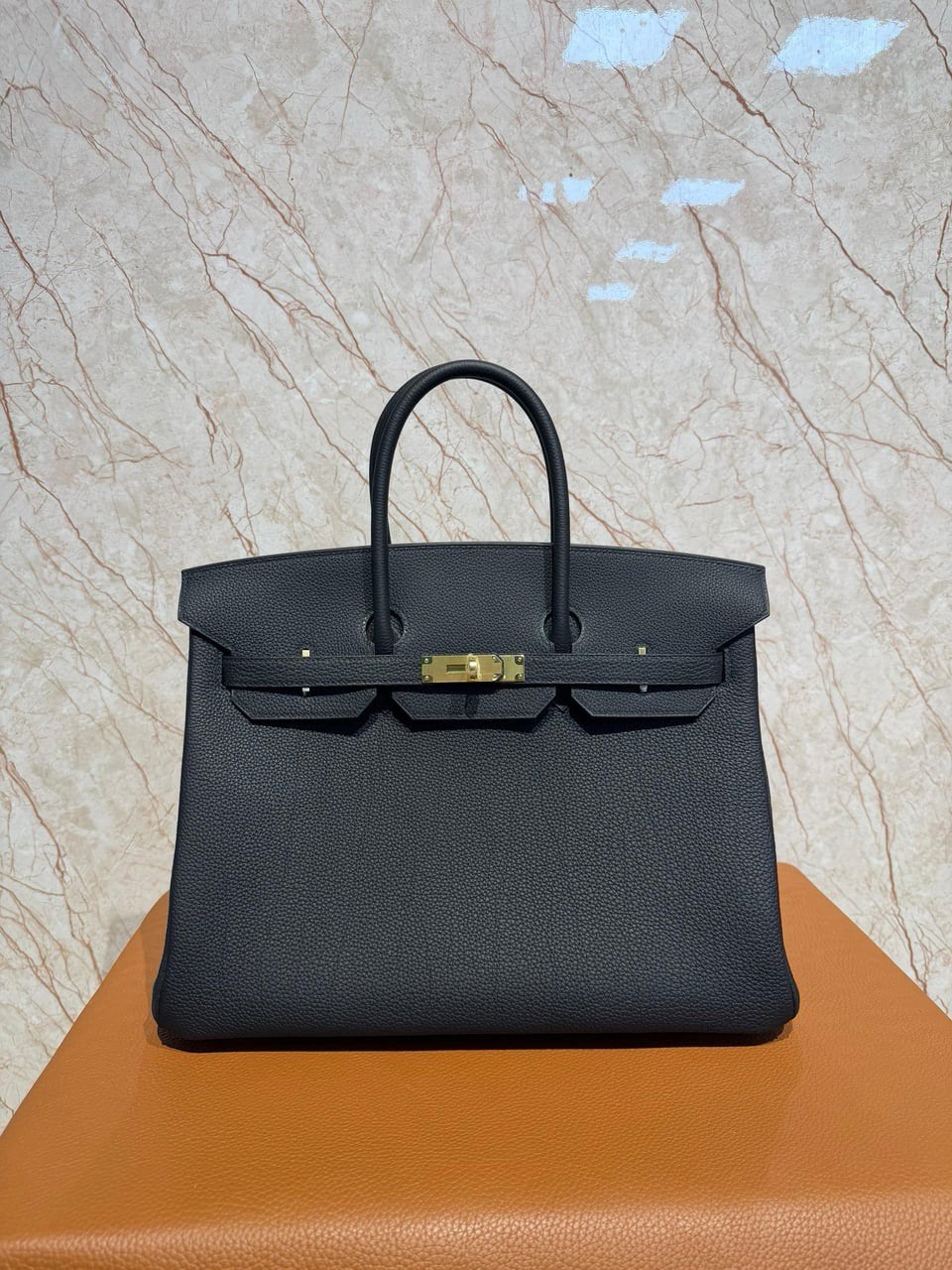 Hermes birkin 35 | Zwart, Ophalen of Verzenden, Zo goed als nieuw, Zwart, Handtas