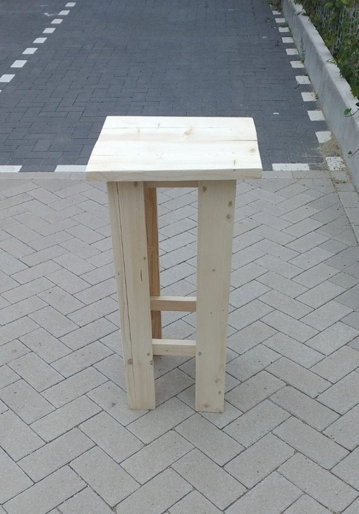 Opruiming! Barkruk van nieuw steigerhout - blank hout - €60, Met voetsteun, 60 tot 90 cm, Nieuw, Ophalen of Verzenden