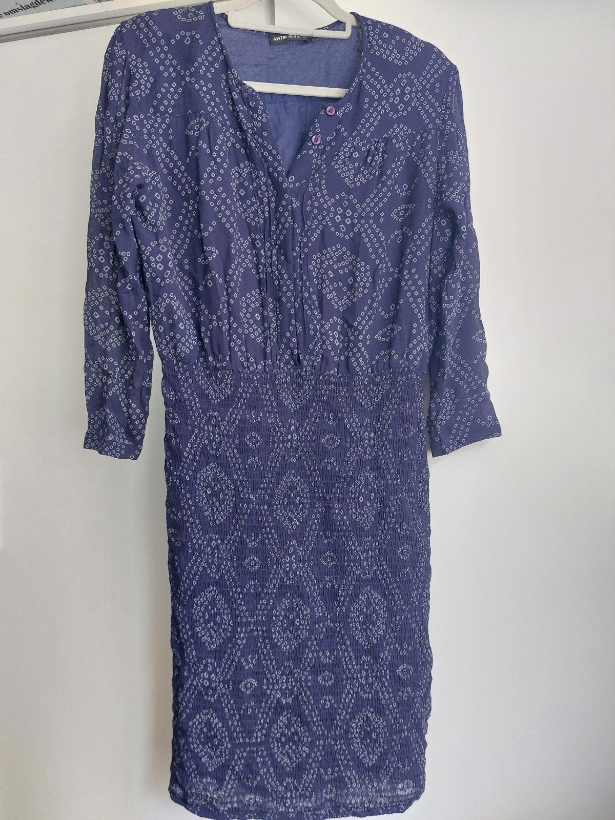 Antik Batik Jurk Maat 40 (M) - Zeer Goede Staat, Kleding | Dames, Maat 38/40 (M), Paars, Ophalen of Verzenden, Zo goed als nieuw