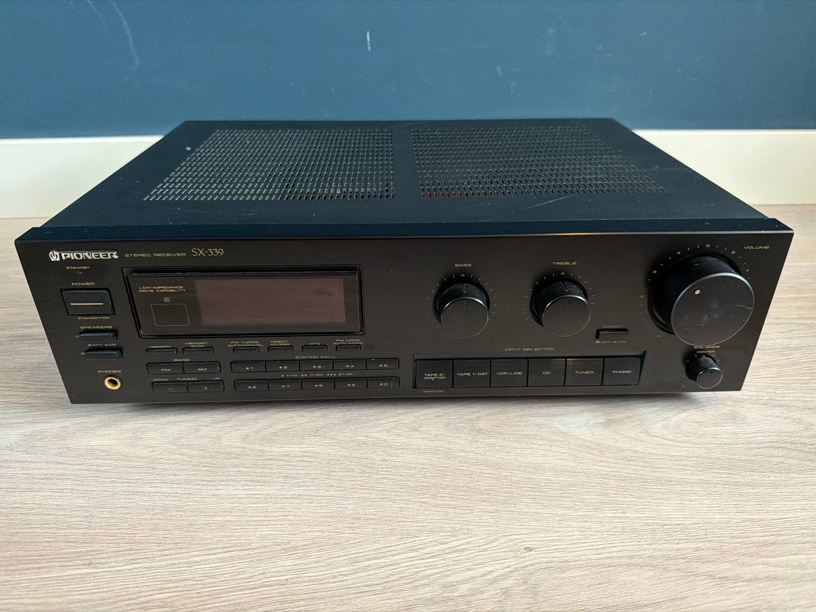 Pioneer SX-339 stereo receiver met 2 Sharp speakers, Gebruikt, Tuner of Radio, Pioneer, Losse componenten