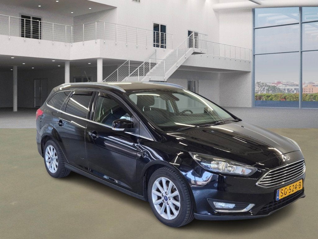 Ford Focus Wagon 1.0 Titanium, Auto's, 101 pk, Gebruikt, Euro 6, Zwart