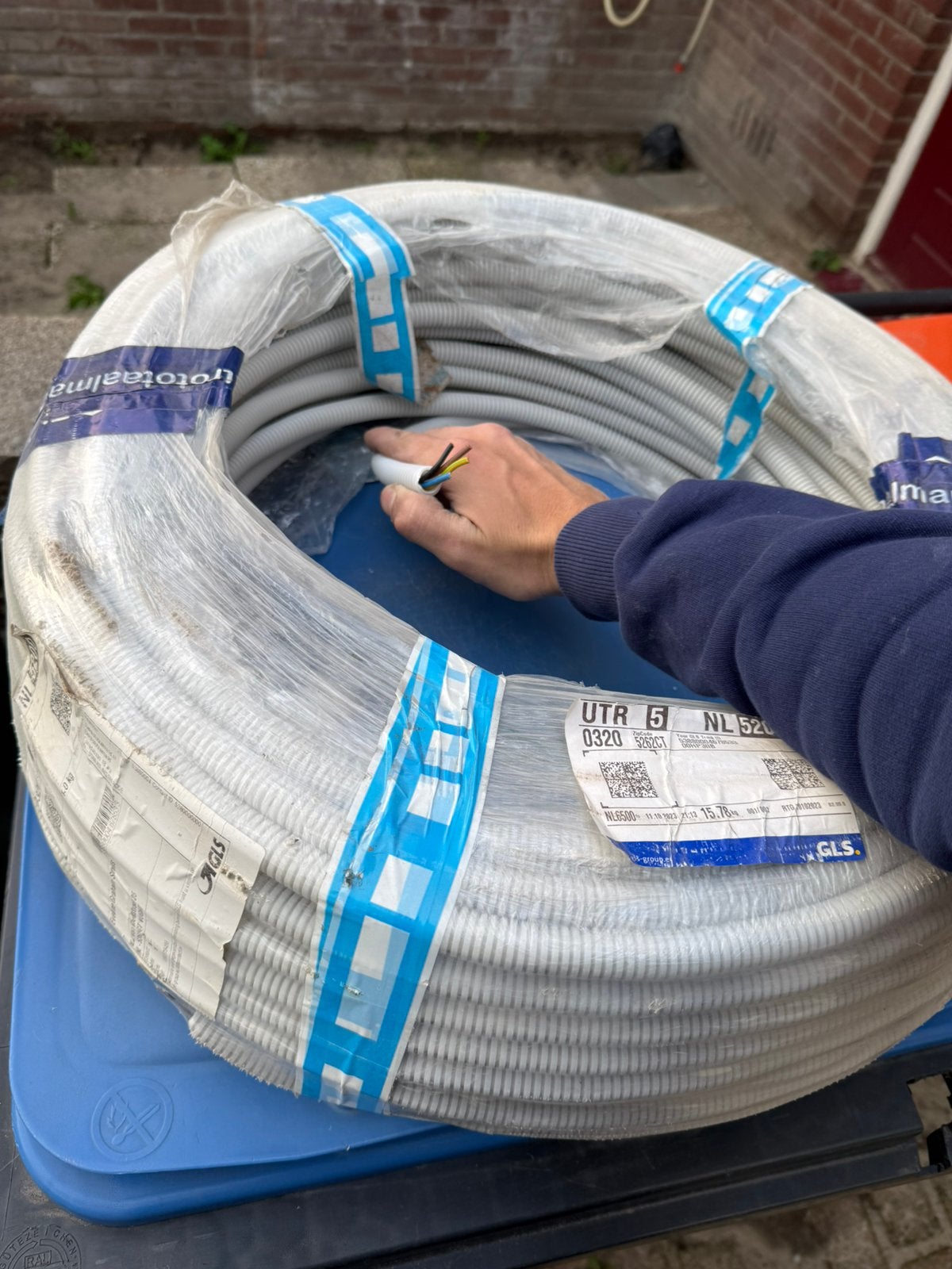 Snelflex voorbedraad (4x2,5), Pvc, Overige typen, Ophalen of Verzenden, Zo goed als nieuw