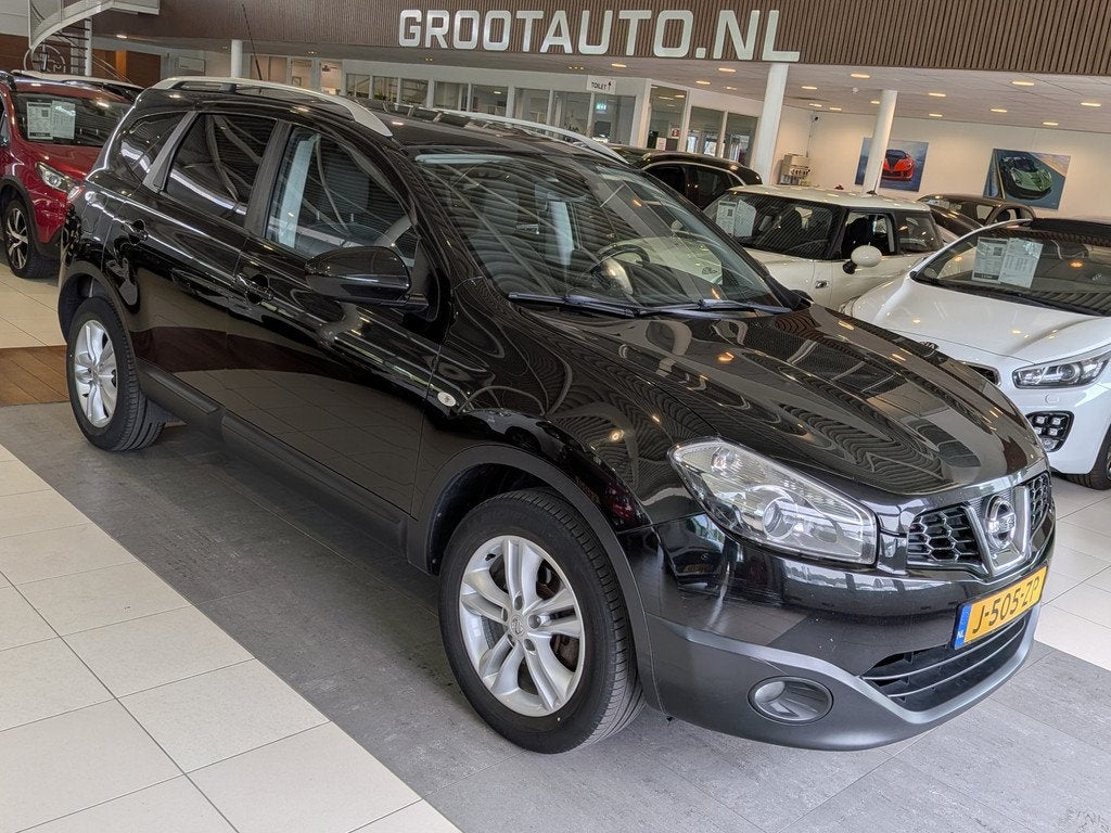 Nissan QASHQAI+2 2.0 Connect Edition Airco, Cruise Control,, Auto's, Nissan, Euro 5, Stof, Gebruikt, Zwart