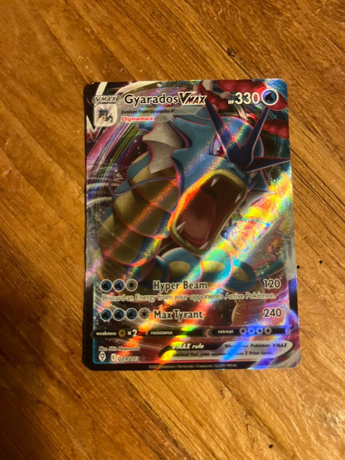 Gyarados VMAX #29 Pokemon Evolving Skies, Ophalen of Verzenden, Zo goed als nieuw