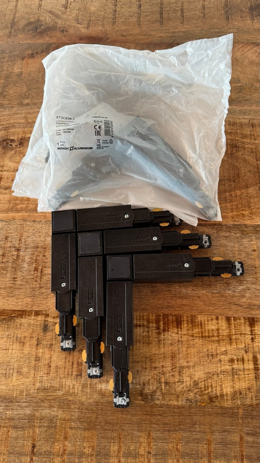Global trac (Nordic Aluminium) 5-aderige +DALI lichtrail, Ophalen, Overige merken, Kunststof, Zwart