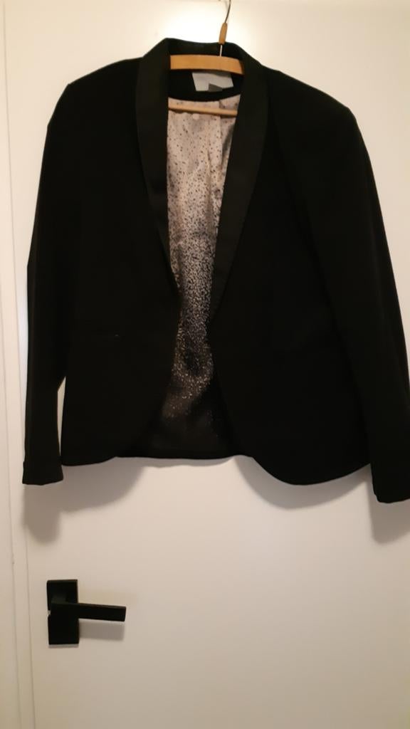 H&M colbert maat 42, H&M, Zwart, Maat 42/44 (L), Ophalen of Verzenden
