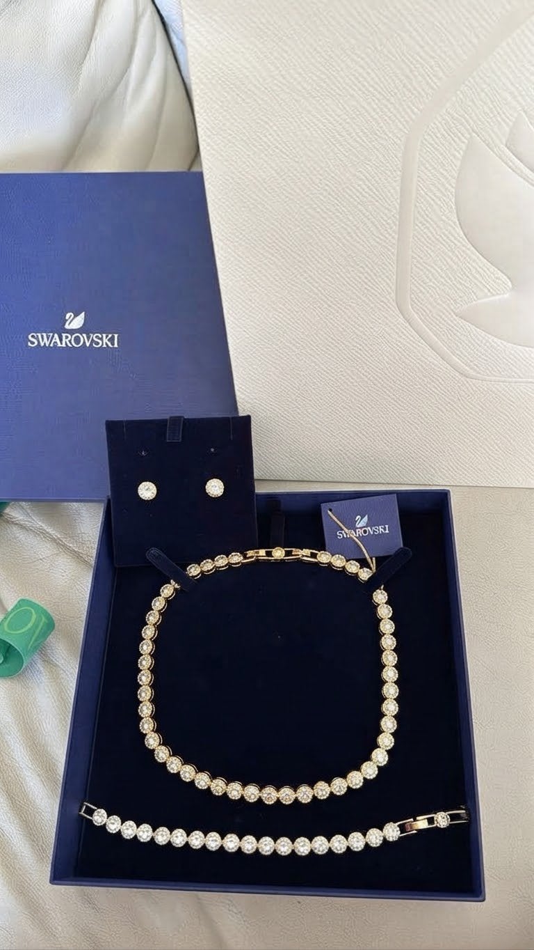 Swarovski angelic set, Sieraden, Tassen en Uiterlijk, Verzenden, Nieuw, Goud, Goud