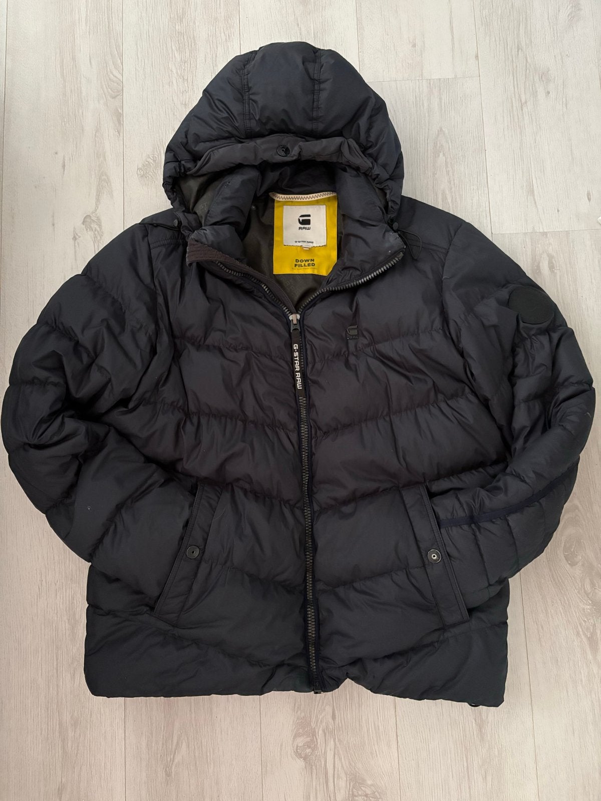 G-Star Raw Puffer Jacket - Zwart, Maat XL, Kleding | Heren, Jassen | Winter, Ophalen of Verzenden, Gedragen, Maat 48/50 (M), Blauw