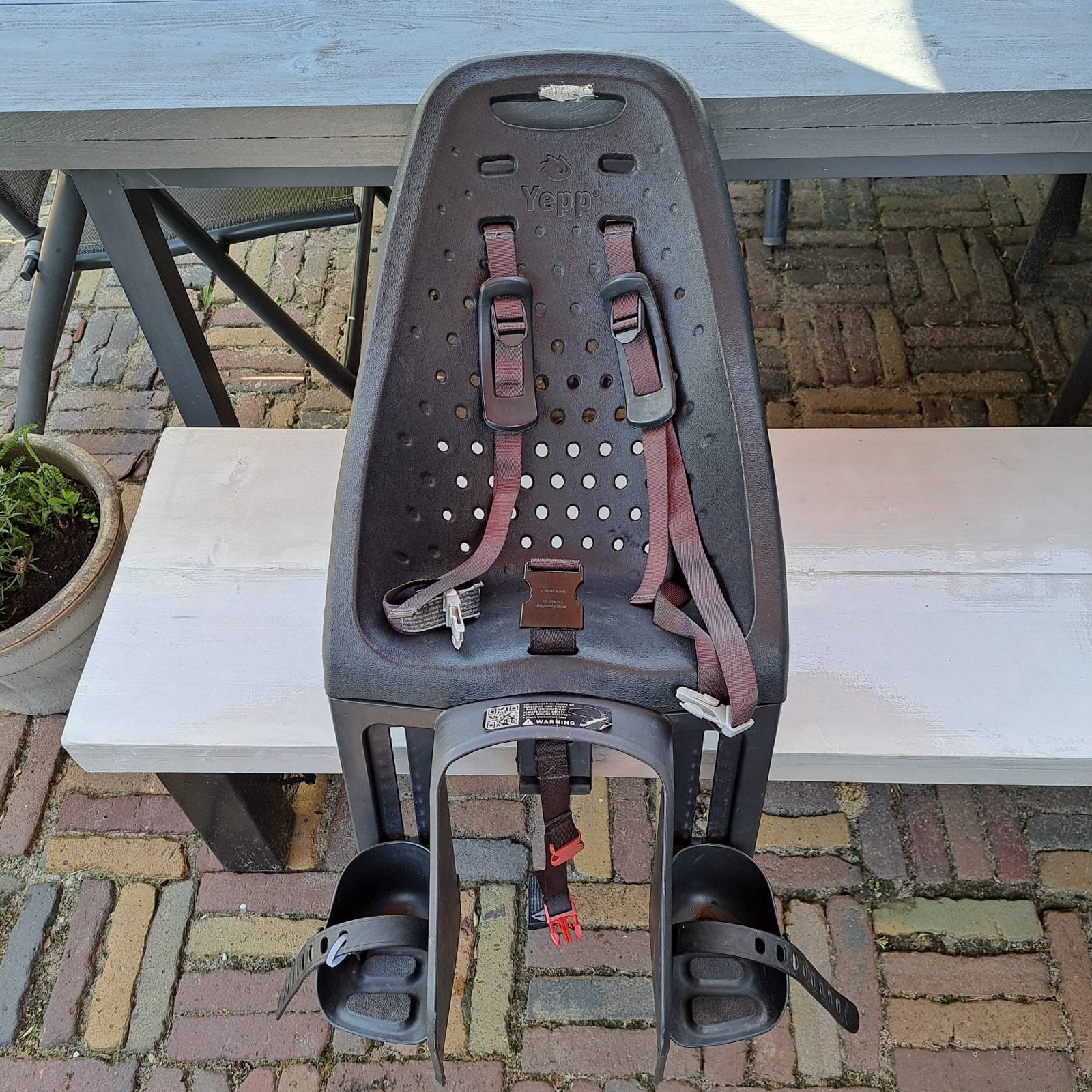 Yepp achterzitje - Gebruikt bij opa en oma, Fietsen en Brommers, Ophalen of Verzenden, Gebruikt, Achterzitje