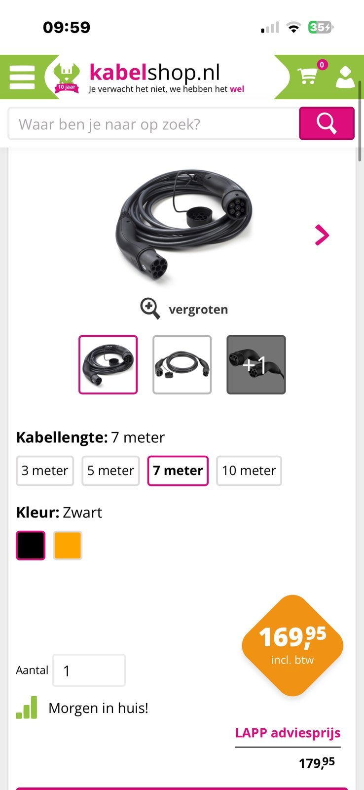 Biro op lader, Ophalen of Verzenden, Zo goed als nieuw, Minder dan 2 meter, Overige kabels