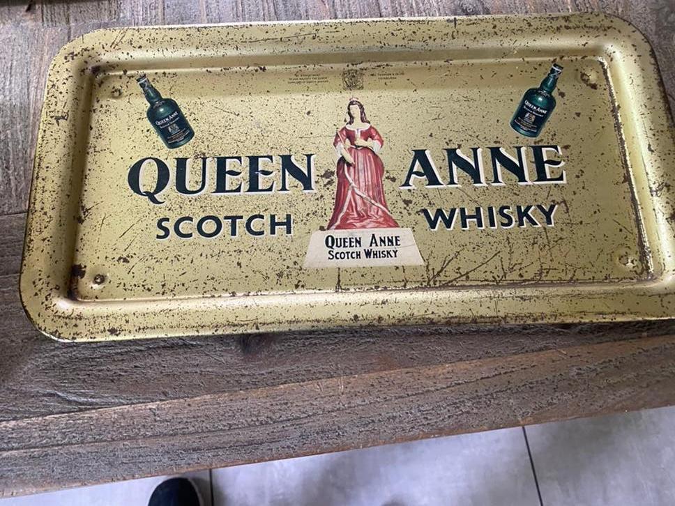 Oud Queen Anne scotch wiskey dienblad, Ophalen of Verzenden, Gebruikt, Gebruiksvoorwerp