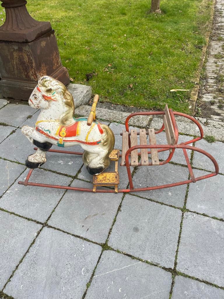 Vintage Mobo Prairie King Schommelpaard - Jaren 50, Antiek en Kunst, Antiek | Speelgoed, Ophalen