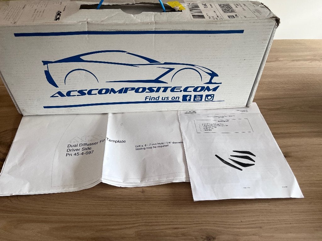 corvette vin achterdiffuser / bestuurders en passagierszijde, Ophalen, Nieuw