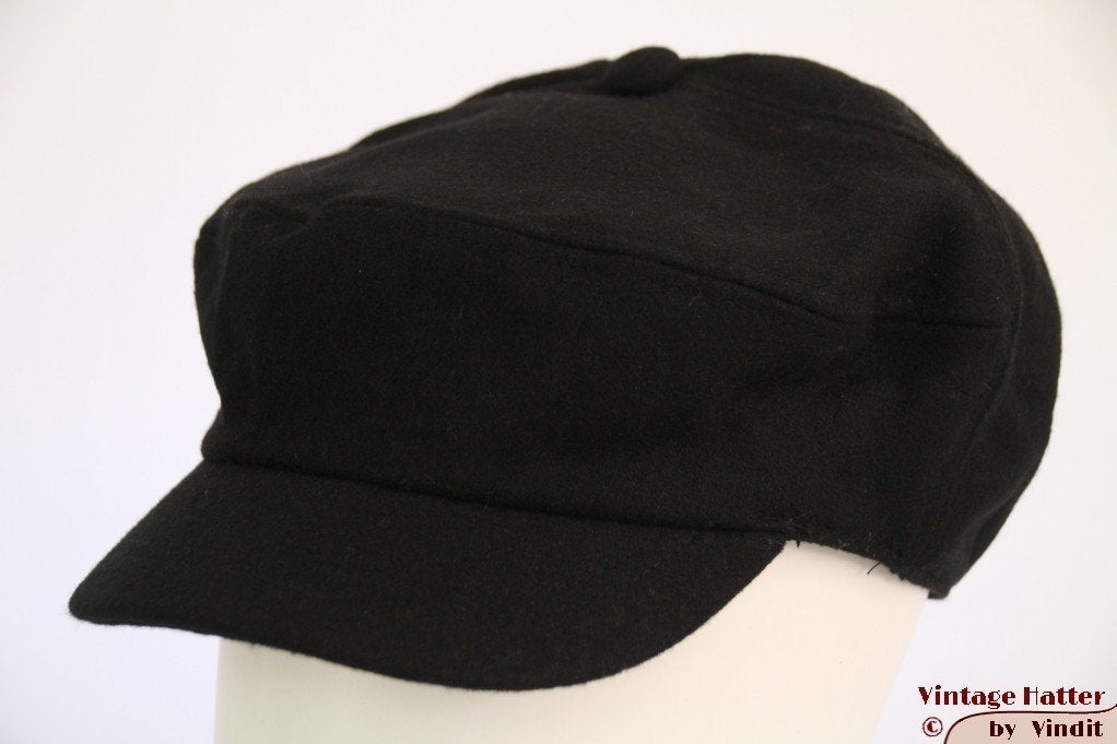Flatcap Platte pet Cadet-achtige ballonpet zwart 58 Nieuw, Ophalen of Verzenden, Nieuw, 58 cm (L, 7¼ inch) of meer, Pet