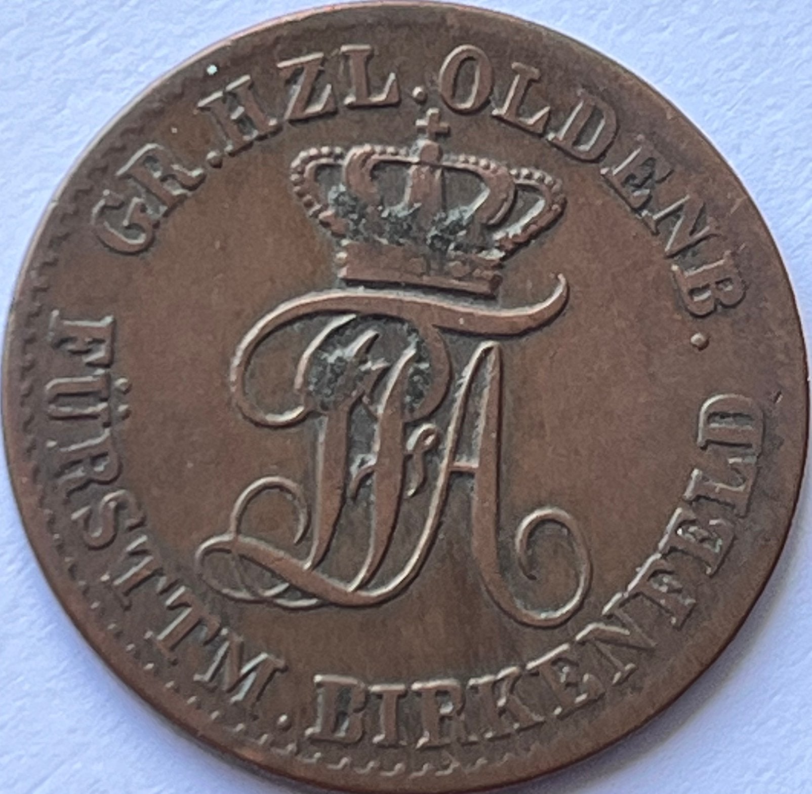 Oldenburg-Birkenfeld drie pfennig 1848, Ophalen of Verzenden, Duitsland, Losse munt