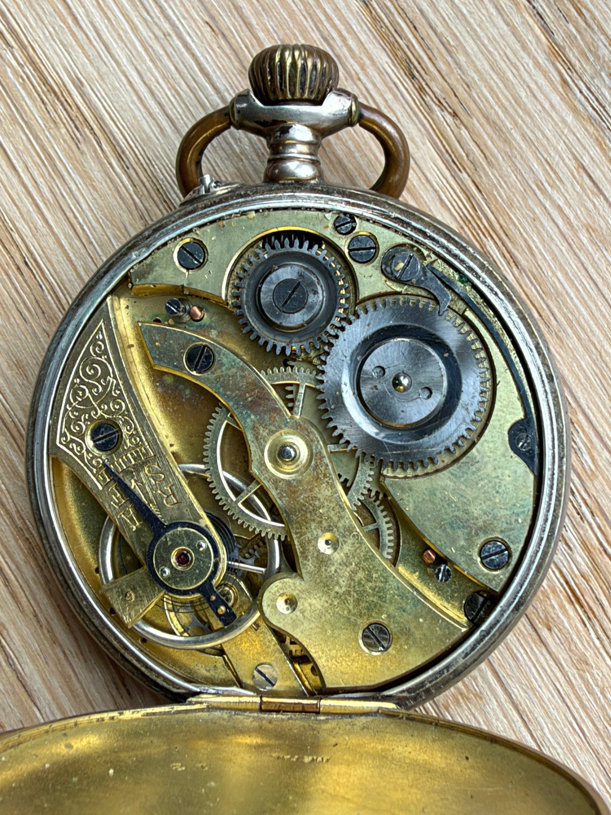 Antiek mechanisch zakhorloge – Remontoir Cylindre, Ophalen of Verzenden, Staal, Overige merken