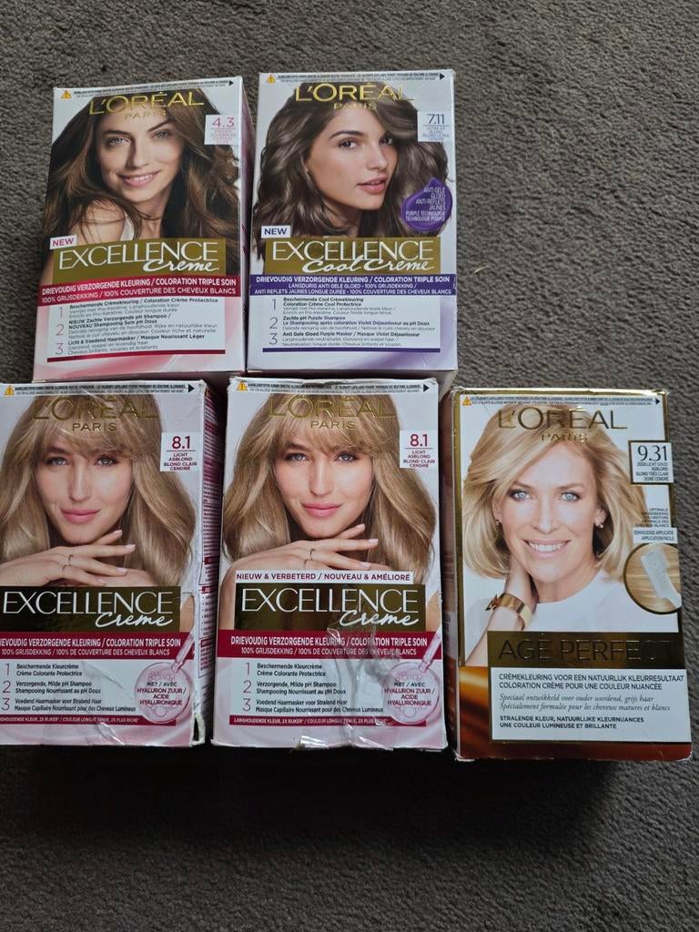 L'Oréal Excellence & Age Perfect Haarverf - Diverse Kleuren, Sieraden, Tassen en Uiterlijk, Uiterlijk | Haarverzorging, Nieuw