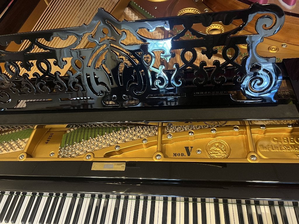 C. Bechstein Vleugel - Hoogglans Zwart, Zwart, Ophalen of Verzenden, Zo goed als nieuw, Hoogglans