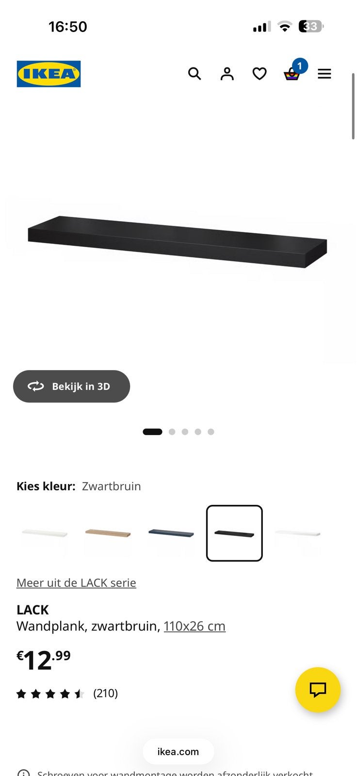 Ikea zwevende planken, Ophalen, Zo goed als nieuw