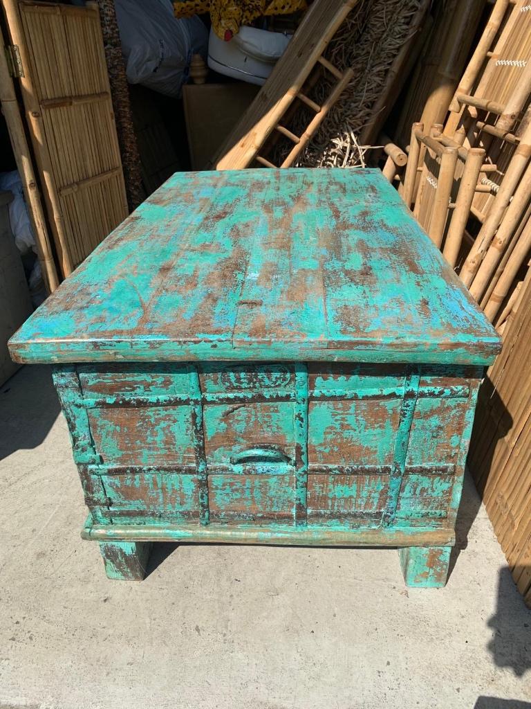 Salon tafel Ibiza stijl!, Ophalen, 100 tot 150 cm, Rechthoekig, Overige houtsoorten