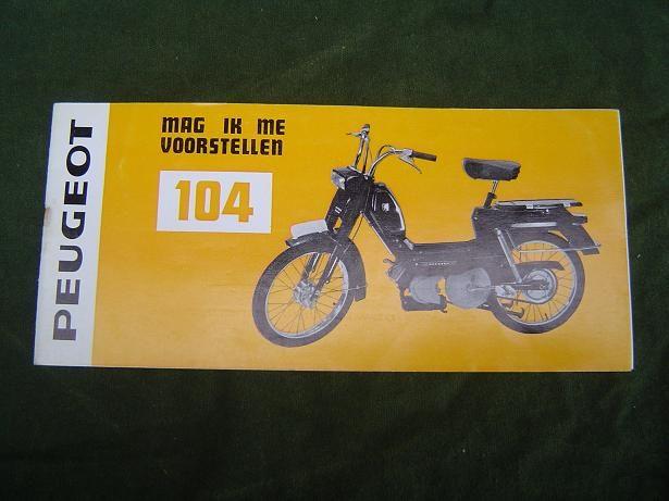 Peugeot 104 1971 bromfiets instructie boekje, Ophalen of Verzenden, Gebruikt