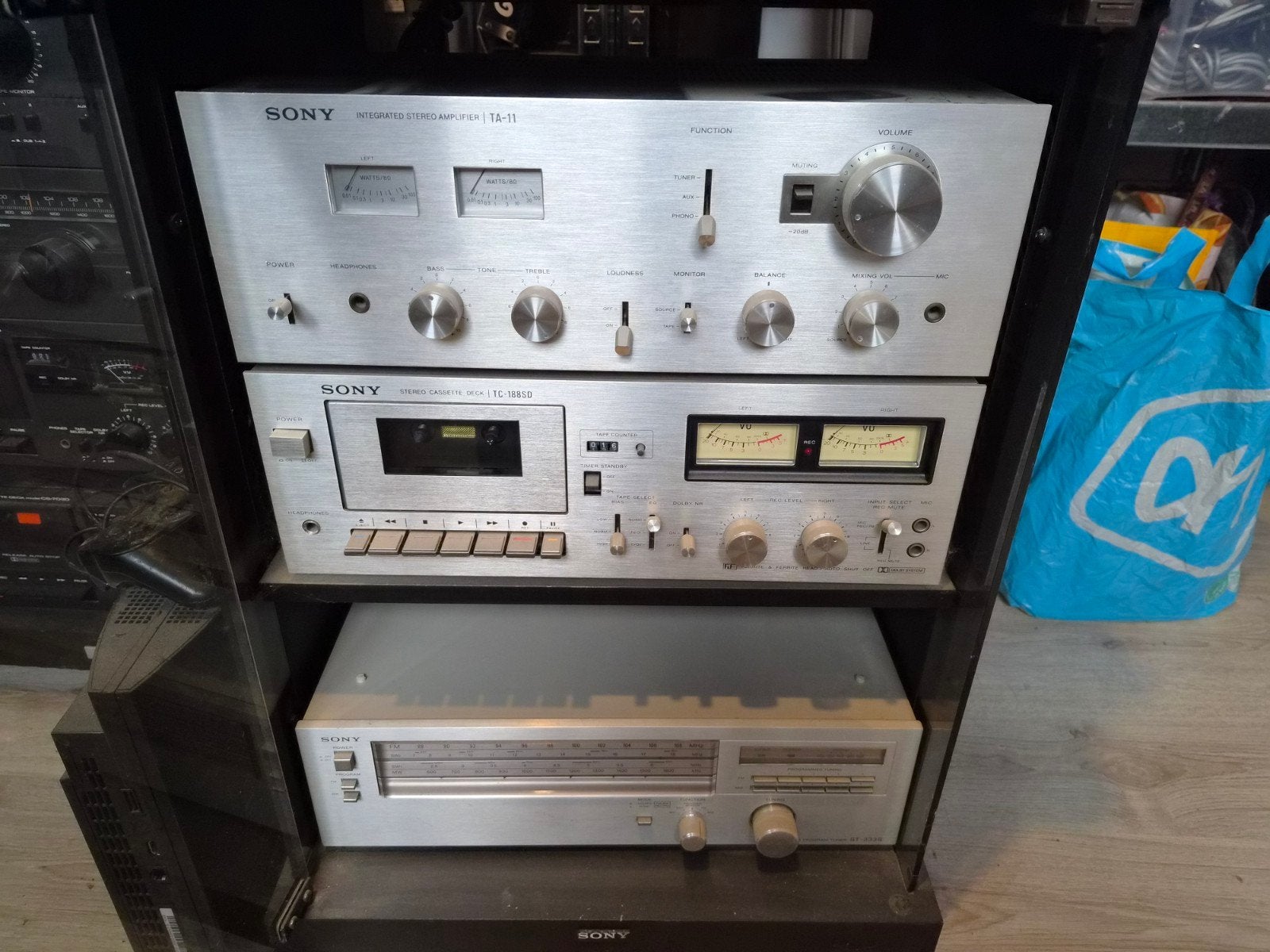 Sony stereo set mint conditie, Sony, Losse componenten, Ophalen of Verzenden, Cassettedeck