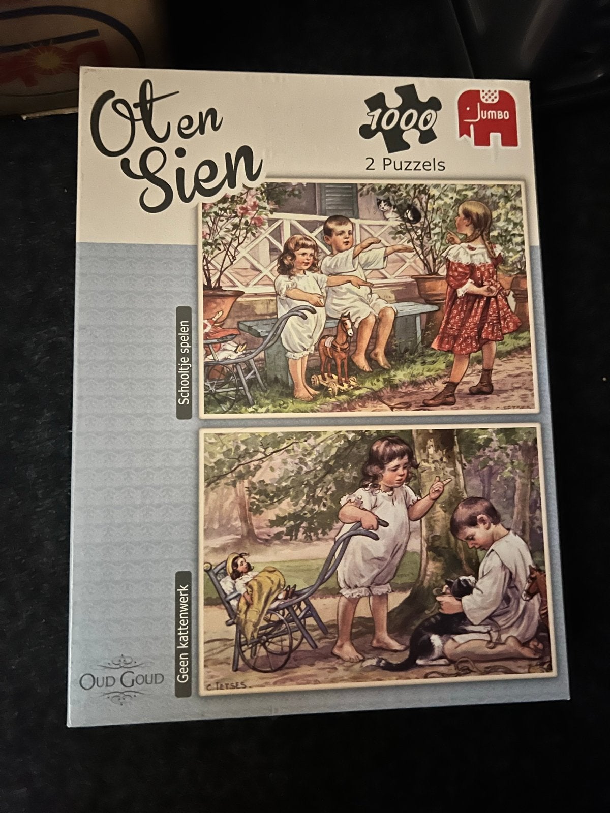 Jumbo Ot en Sien Puzzelset - 2x 1000 stukjes, Ophalen, 500 t/m 1500 stukjes, Gebruikt, Legpuzzel