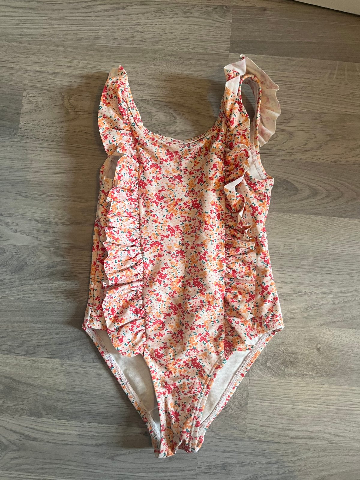 Zeeman Badpak met bloemenprint en ruches - Maat 98/104, Maat 98, Meisje, Badpak, Ophalen of Verzenden
