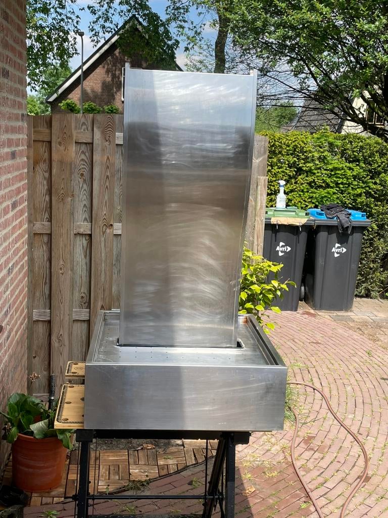 Fontein incl pomp bak 60x60 cm, Tuin en Terras, Vijvers, Ophalen, Gebruikt