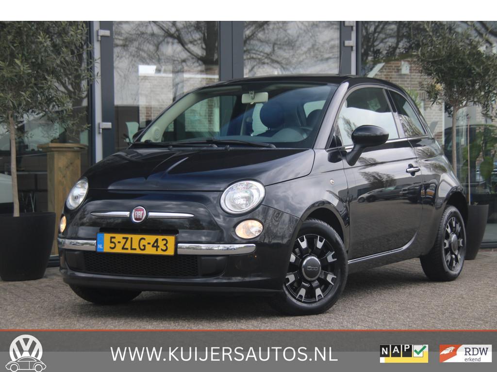 Fiat 500 1.2 Lounge | Pano | Leder | LM | (bj 2013), Auto's, Fiat, Euro 5, Gebruikt, 4 cilinders, Zwart