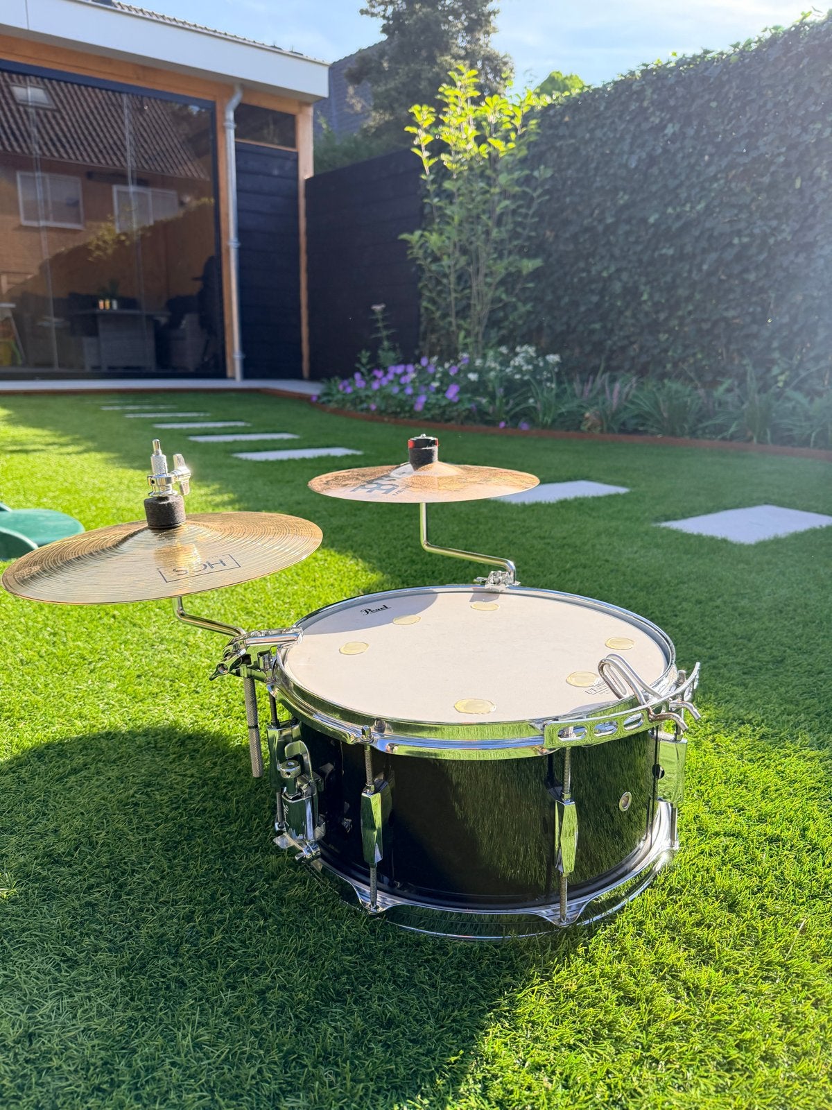 Pearl Export Snaredrum + Meinl HCS Hi-Hat & Splash, Muziek en Instrumenten, Ophalen, Zo goed als nieuw, Pearl