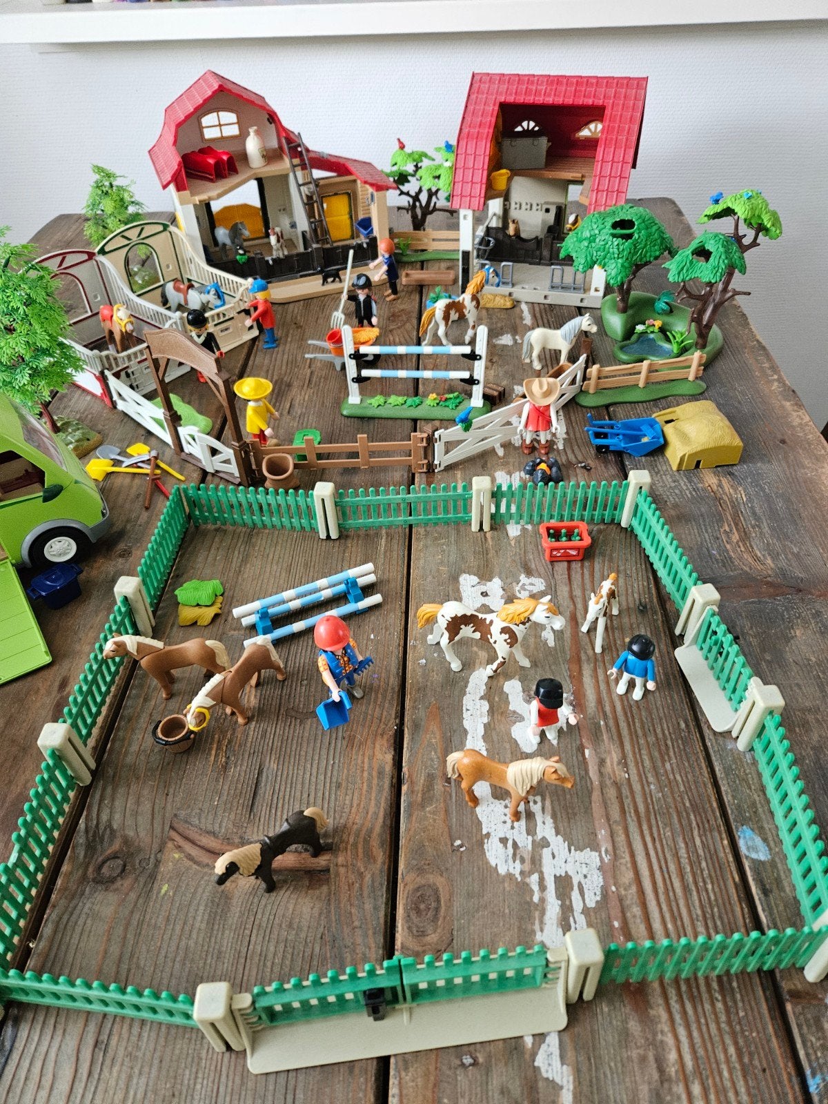 playmobiel, boerderij .met paardentrailer, Ophalen of Verzenden, Gebruikt