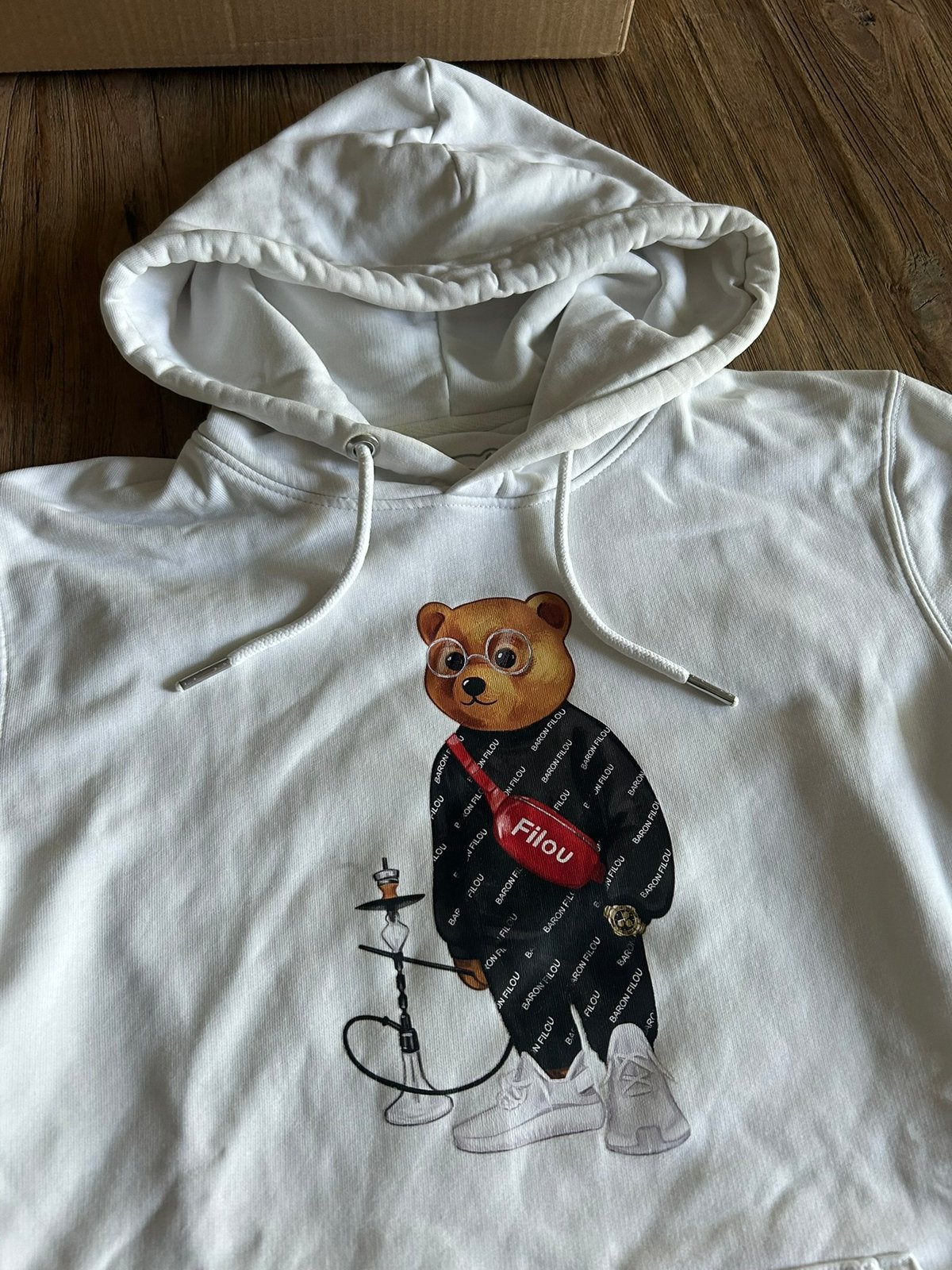Baron Filou hoodie maat S, Kleding | Heren, Ophalen of Verzenden, Gedragen, Maat 46 (S) of kleiner, Wit
