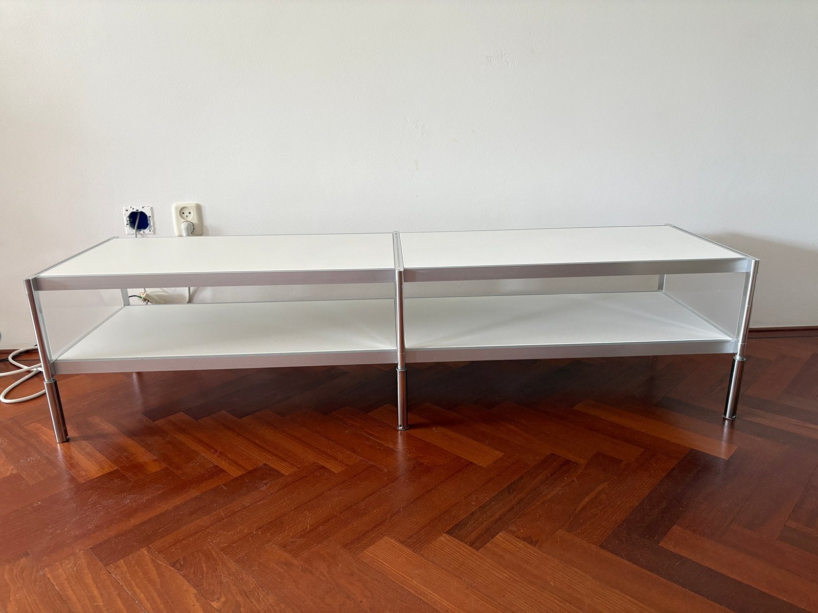 Twee Alias SEC lage kasten (rvs, aluminium, wit), Ophalen, Gebruikt