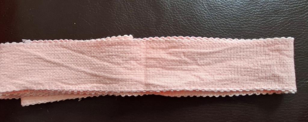 Borduurband: roze schulprand, Hobby en Vrije tijd, Ophalen of Verzenden, Nieuw, Handborduren, Overige typen