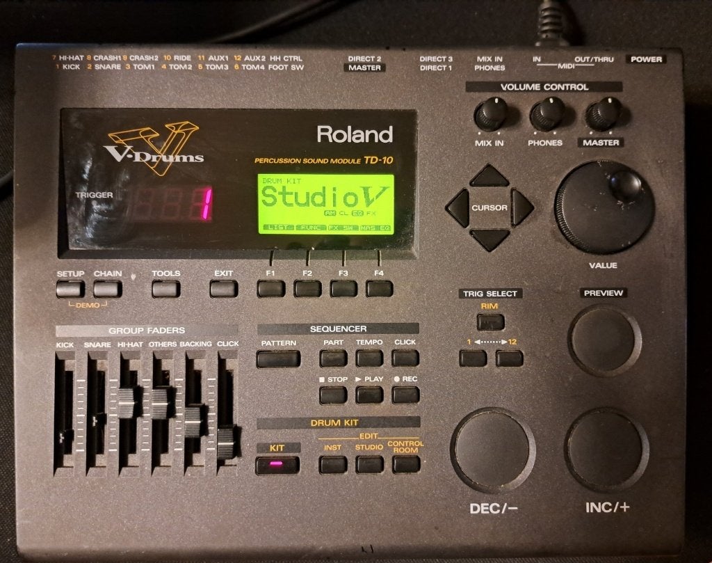 Roland TD-10 Drummodule + M-512E Memory Card, Muziek en Instrumenten, Ophalen of Verzenden, Gebruikt, Roland, Elektronisch