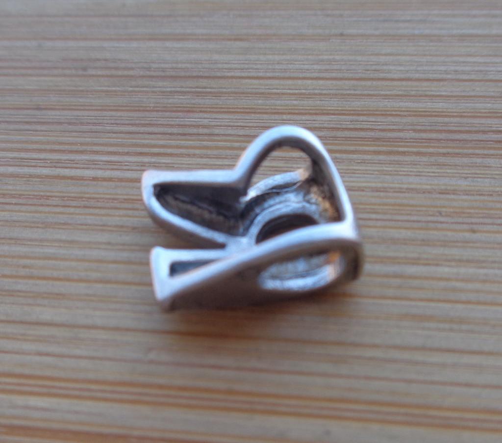 zilveren hanger/bedel letter R [855], Verzenden, Zo goed als nieuw, Zilver, Zilver
