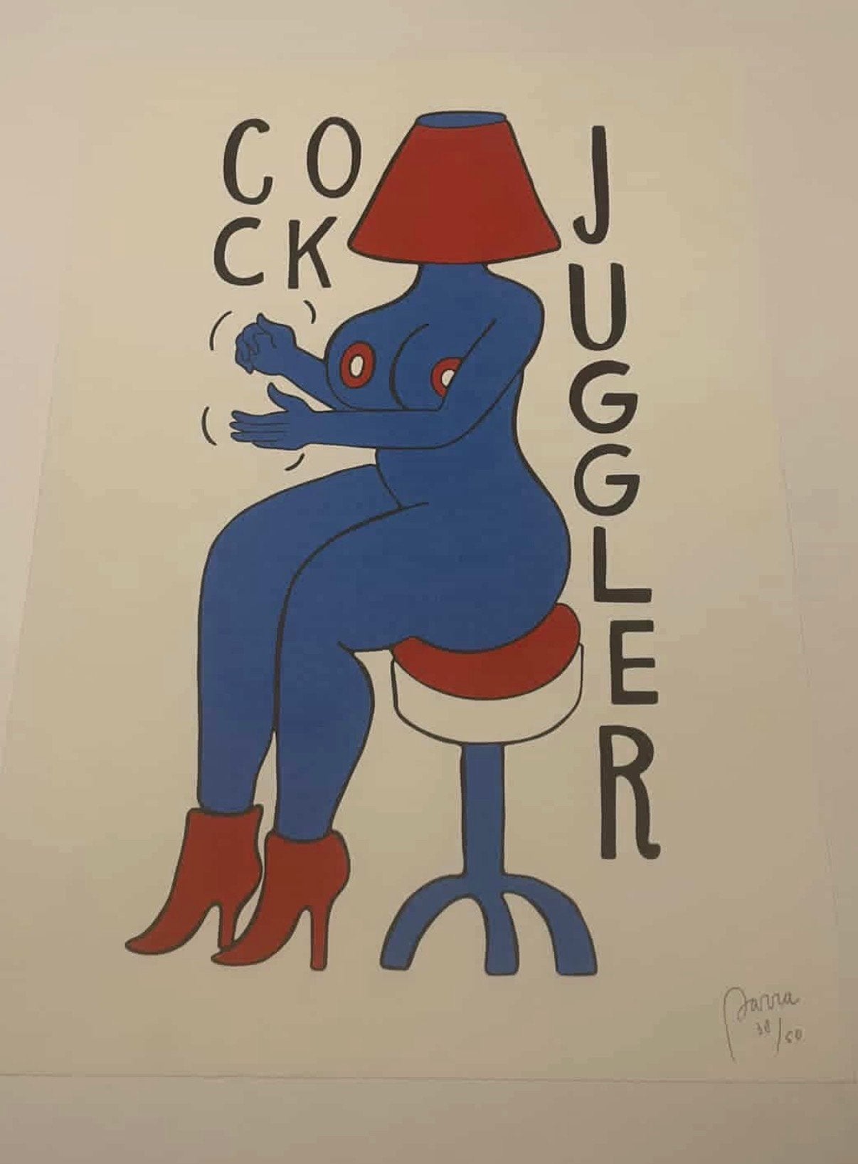 Piet Parra Juggler Print 2007 Signed, Ophalen, Zo goed als nieuw