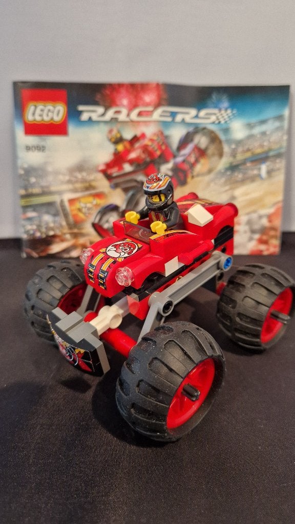 Lego Racers 9092 Monster Truck met Minifiguur, Lego, Ophalen of Verzenden, Zo goed als nieuw, Complete set