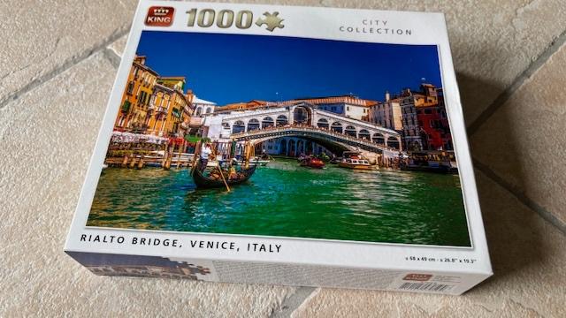 King puzzle, puzzel Rialto Brug, Venetie 1000 stuks, Hobby en Vrije tijd, Denksport en Puzzels, Ophalen of Verzenden, 500 t/m 1500 stukjes