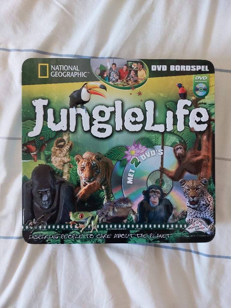 'Jungle Life' bordspel met DVD's, Ophalen of Verzenden, Zo goed als nieuw, National Geographic