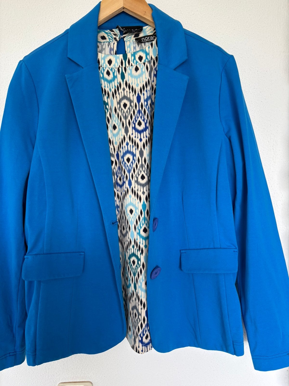 Top Norah met Blazer Elvira maat 46 zgan, Blauw, Maat 46/48 (XL) of groter, Ophalen of Verzenden, Zo goed als nieuw