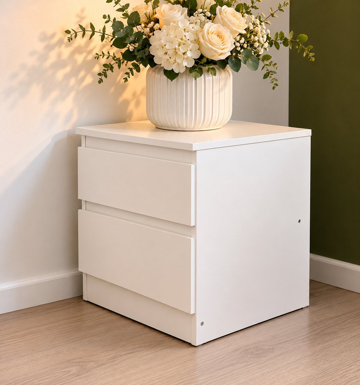 2x IKEA KULLEN Ladekast - Wit, 35x49 cm, Ophalen, Minder dan 50 cm, 1 of 2 laden, Zo goed als nieuw