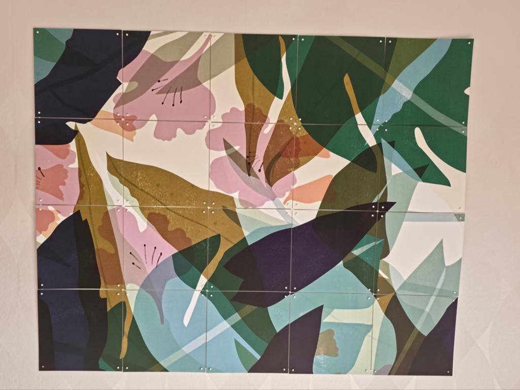 IXXI wanddecoratie 100x80 cm - Leaves, Huis en Inrichting, Woonaccessoires | Wanddecoraties, Ophalen, Meerkleurig, Zo goed als nieuw